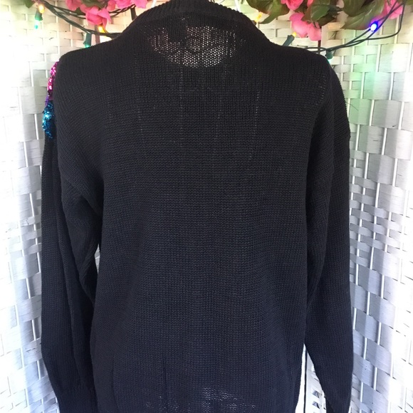 Vintage Margules Sequin Sweater Vintage  Holiday Bead Oversize See Measu… - Picture 6 of 14